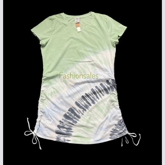 Victorias Secret Pink Ruched Sides Dress Tie Dye XXL - Picture 4 of 6